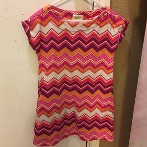 Crazy 8 size small (5/6) multi color chevron dress